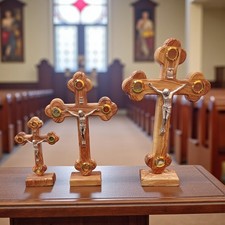 Orthodox Olive Wood Cross with