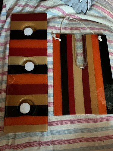 Stripped fused art - art, glass