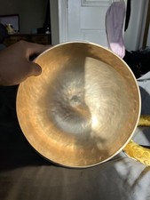 10.75" Tibetan New Sound Therapy Singing Bowl Hand Made Healing A2 Third Eye