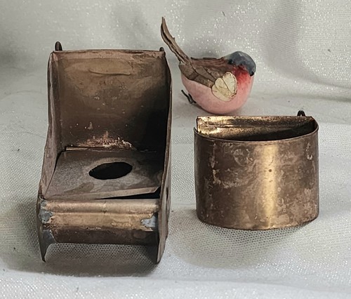 Antique copper bird - bird, cage
