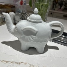 BIA White Glazed  Elephant