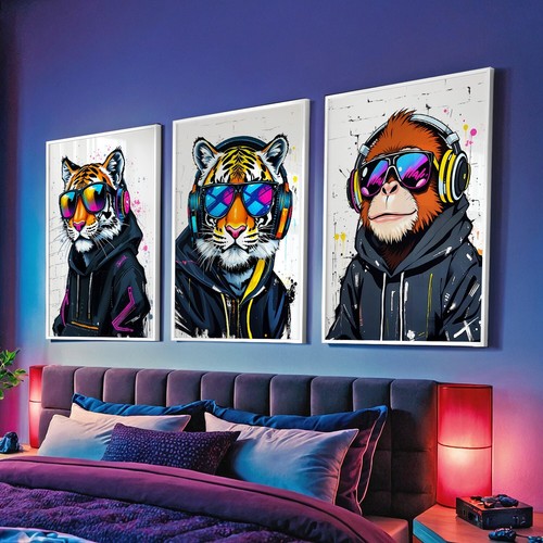 Animal gaming prints graffiti - animal,