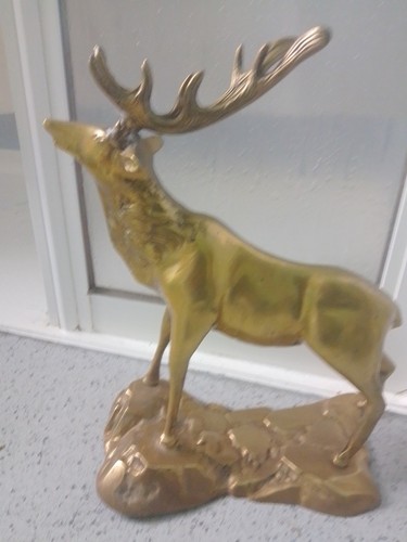 Vintage brass stag - brass,
