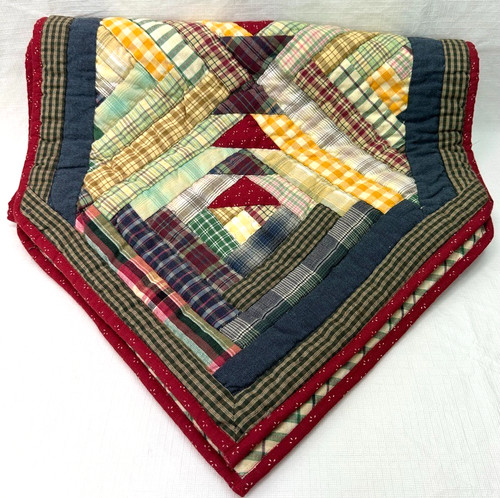 Table runner log cabin - cabin, star