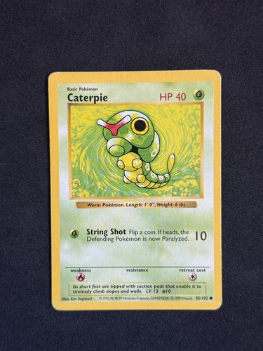 Caterpie base set shadowless - base,