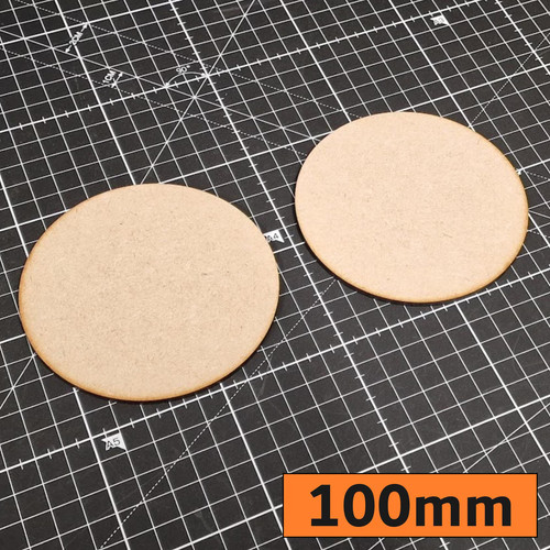 100mm round mdf bases 3mm - 100mm,