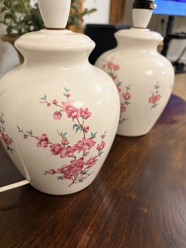 Vintage pair ceramic table - pair,