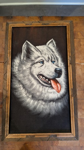 Vintage wolf painting - wolf, black