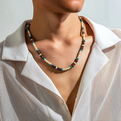 Wooden bead surfer - bead, necklace