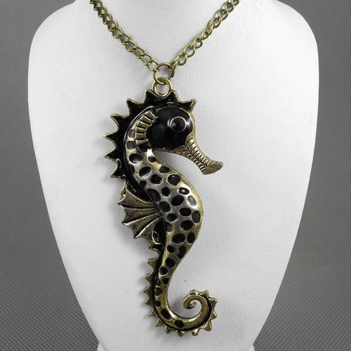 Big seahorse charm pendant - charm,
