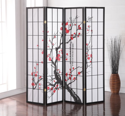 Black japanese panel - 4-panel, screen