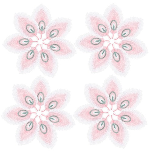 20pcs pink embroidered cloth - embroidered,