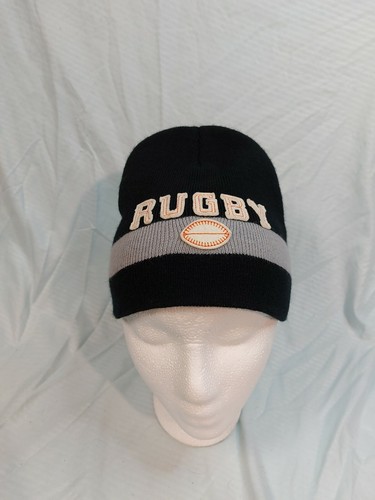 Striped rugby beanie - beanie, knit