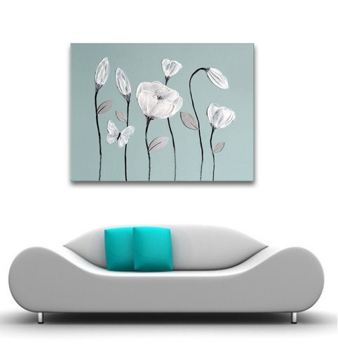 Flower hand painting white - hand,