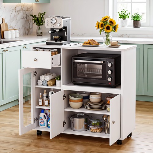Sideboard with microwave shelf - microwave,