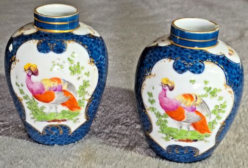 Pair antique worcester style - antique,