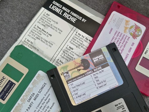Vintage midi song files floppy - midi,