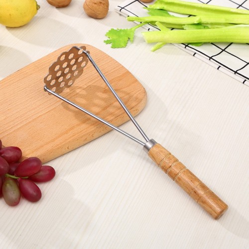 Steel potato masher with - steel,