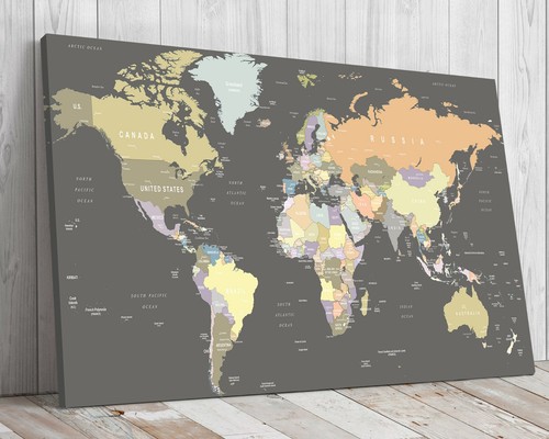 World map pastel - , tones