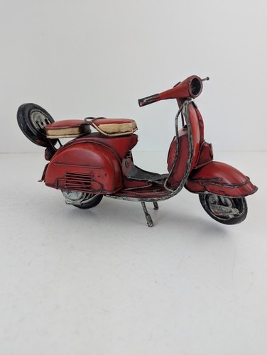 Metal tin red scooter model - scooter,