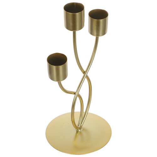Golden candle holder vintage - candle,