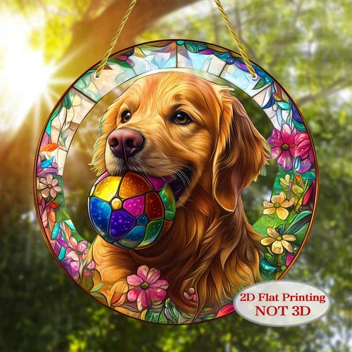 Golden labrador suncatcher - golden,