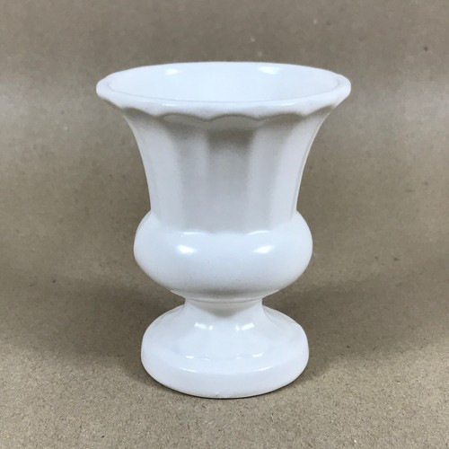 White porcelain urn bud vase - white,