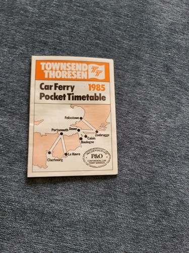 Townsend thoresen timetable - townsend,