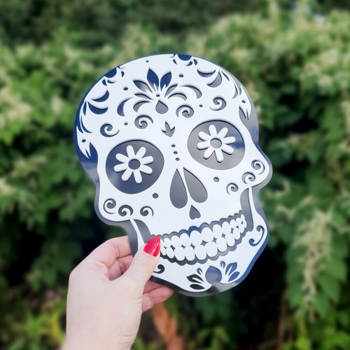 Sugar skull sign wall art - sugar,