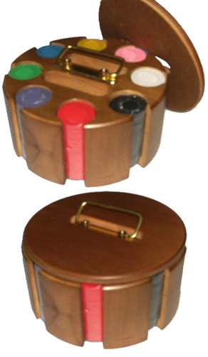 Revolving wooden carousel with