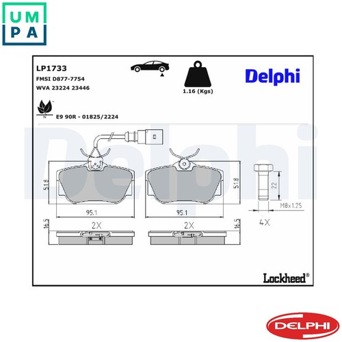 Brake pad set disc - brake,