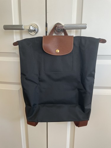 Longchamp black nylon backpack - nylon,
