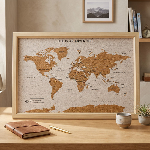 Travel map pinboard - travel, in