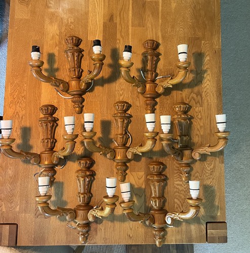 Set wooden wall - set, lights