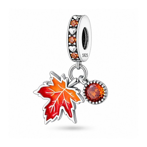S925 sterling silver maple - silver,