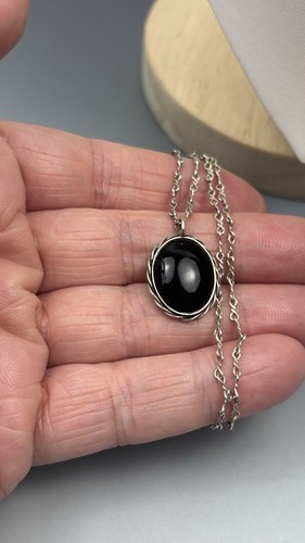 Sterling silver whitby jet - sterling,