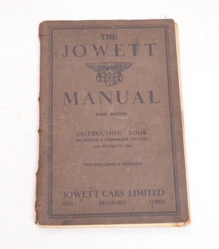 Car handbook manual jowett - car,