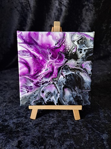 Acrylic fluid art canvas - fluid, on