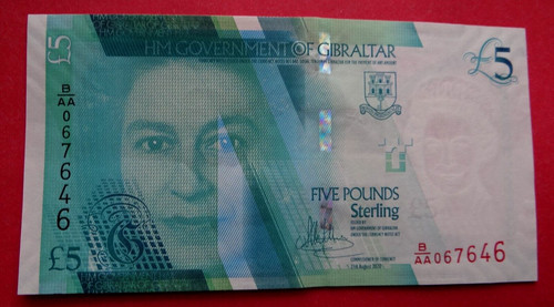 Gibraltar five - £,