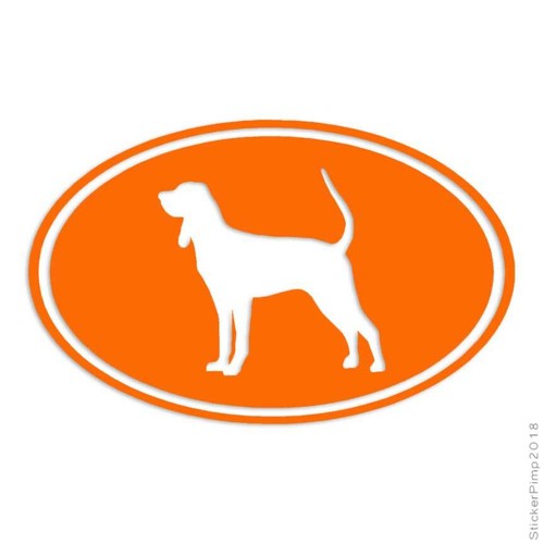 Black tan coonhound oval - &,