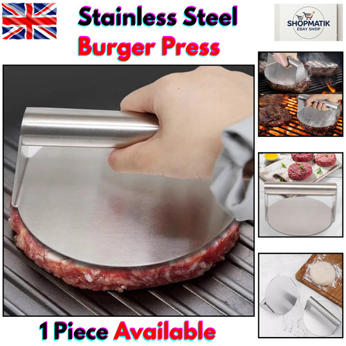 Stainless steel burger press - stainless,