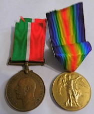 Ww1 pair mercantile marine - mercantile, &