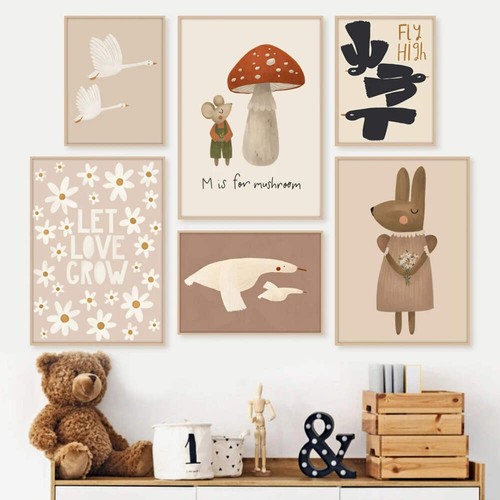 Boho cartoon animal wall - cartoon,