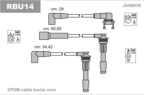 Ignition cable kit fits - ignition, fits: