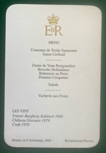 Antique royal menu for - antique, queen