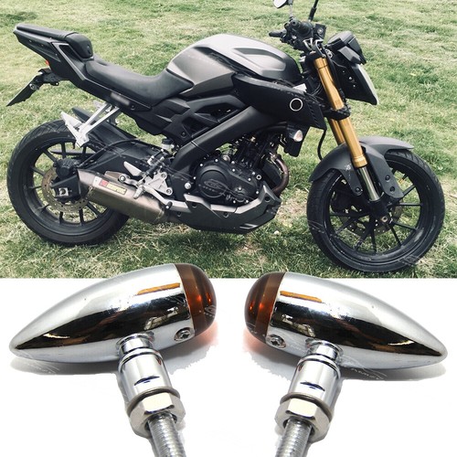 Chrome motorcycle bullet turn - chrome,