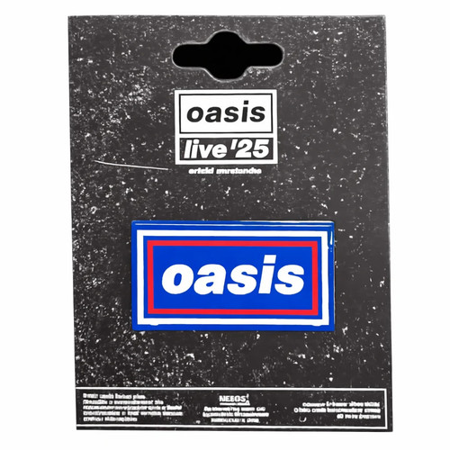 Oasis pin badge decca logo - logo, red