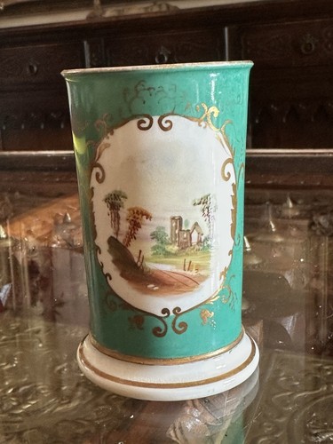 Old green porcelain - old,