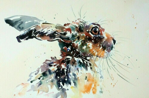 Rabbit abstract picture canvas - picture,