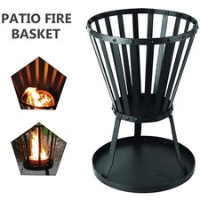 Steel brazier round fire pit - steel,